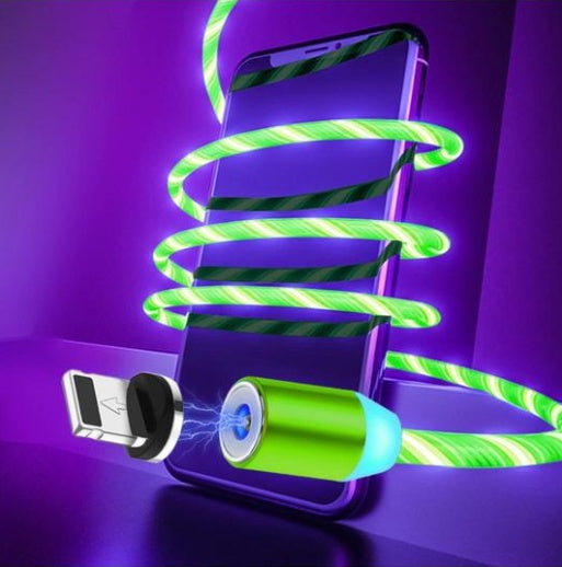 Flowing Light, Compatible with Apple, Magnetic Streamer Cable, for Iphone & Android Typec